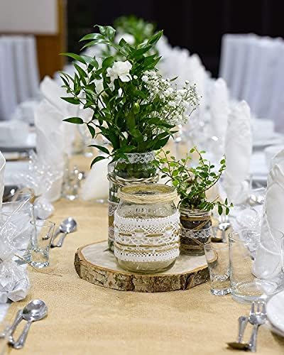 Caydo 10-12 Inch Wood Cake Stand Large Wood Slice Cake Stand for Wedding Center Decoration, Home Decorations, Crafts