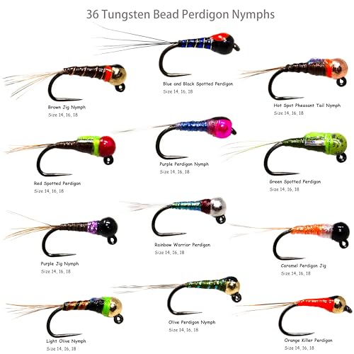 Image of Outdoor Planet Assorted Trout Fly Fishing Lure Pack of 10 /12 /15 /28 /35 /48 /66 Pieces Fly Lure + Double Side Waterproof Pocketed Fly Box