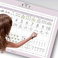 Amazon.co.jp: 書いて消せる学習ポスター A2 黒ペン1本付