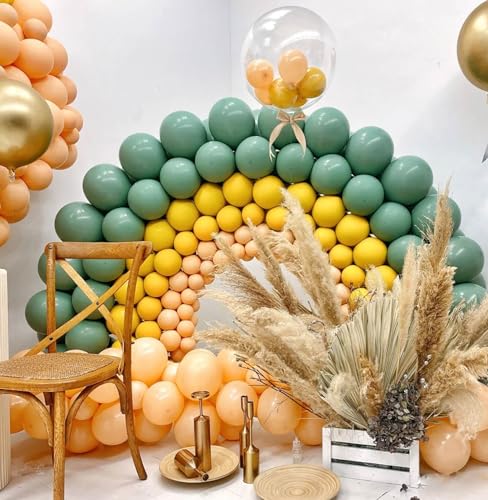 Image of KALOR 12 Inch Lemon Yellow Balloons, 50 Pcs Latex Helium Balloons for Kid's Birthday Party, Baby Shower, Wedding, Graduate Party Decorations
