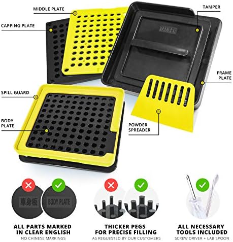 ALL-IN Capsule Filling Machine for Size 1 - Make Your Own Capsules Now Easier and Faster - Clear Illustrated Instructions with Video