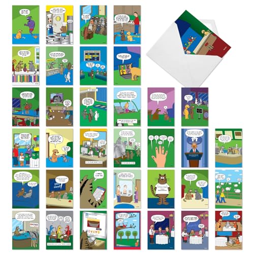 NobleWorks 36 A\[g{bNXZbg aO[eBOJ[h 5 x 7C`̕t (36 fUC, e1) Bday Metzger's Many Pets AC10614BDG-B1x36