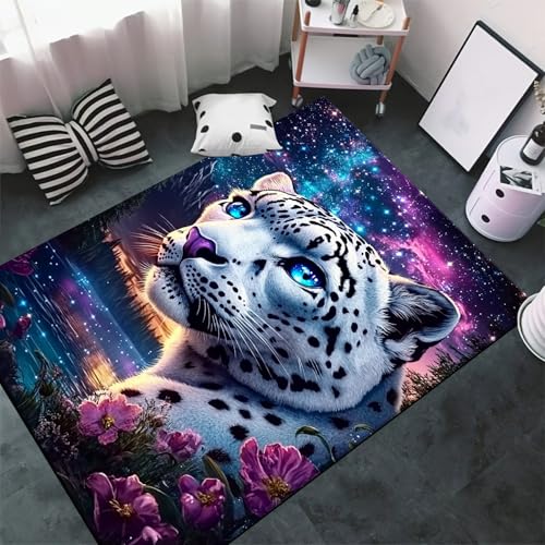 Tapis moderne léopard 3D lavable et anti-fatigue pour une décoration unique - 5
