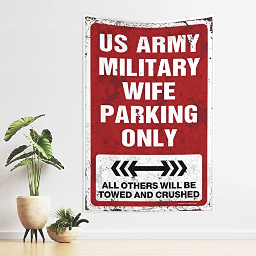 CakJuice Zimmertür-Dekoration, US-Armee, Militär, Ehefrau, Parkplatz, Wandteppich, hängende Dekorationen für Schlafzimmer, Zuhause, Bar, Dekor (Größe: 75 x 100 cm)
