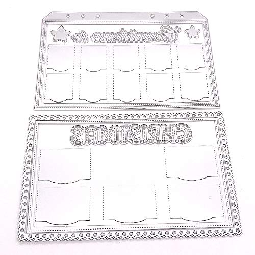 KSCRAFT Christmas Calendar Planner Set Metal Cutting Dies Stencils for DIY Scrapbooking/Photo Album Decorative Embossing DIY Paper Cards