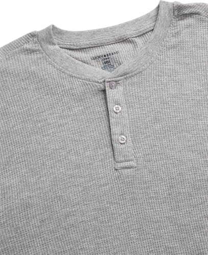 Lucky Brand Men's Henley Shirt - Long Sleeve Waffle Knit Cotton Henley Thermal Shirt - Undershirts for Men2