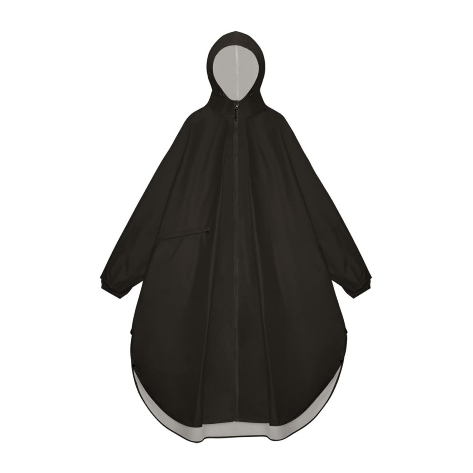Generisch Poncho de lluvia para adultos, unisex, largo, con capucha, material de moda, para ciclismo, senderismo, viajes