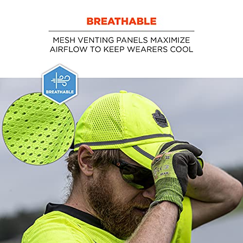 Image of Ergodyne Mens High Visibility, Reflective Hat Cap, Lime, One Size US (Pack of 2)