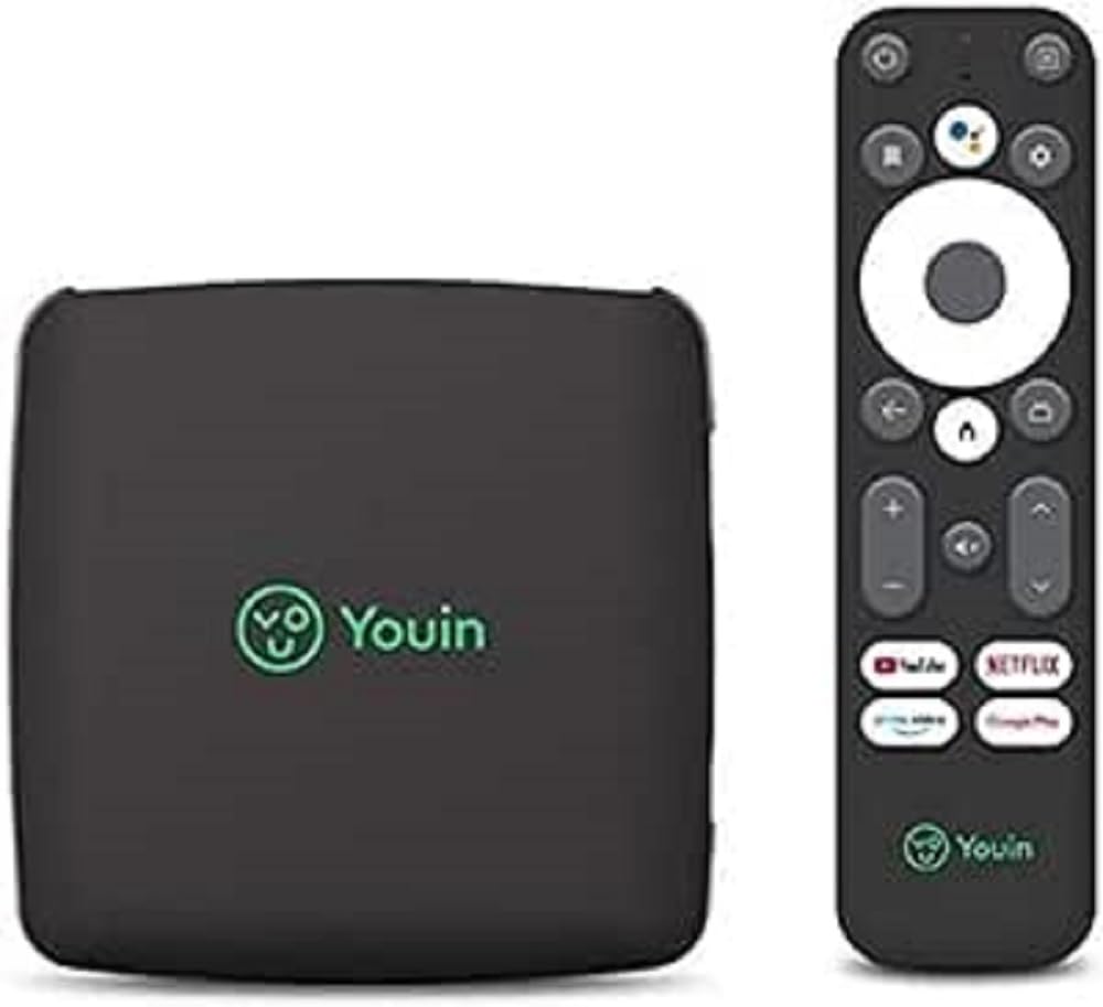 Engel Youin You-Box EN1040KX- TV Box Android TV 4K UHD - Asistente de Google y Chromecast Integrado - Producto Exclusivo, Negro