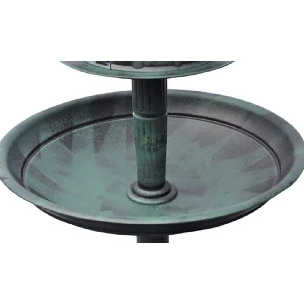 Mogou Bañera/comedero para pájaros con luz Solar, Bebederos para Pajaros, Fuente Pajaros, Baño para Pajaros