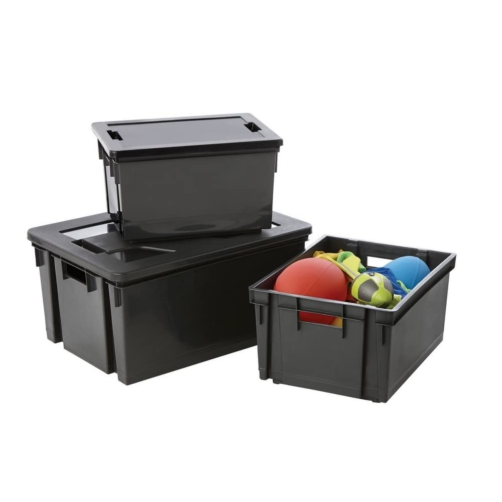 EDA Bac de rangement avec couvercle 20L Sporti France