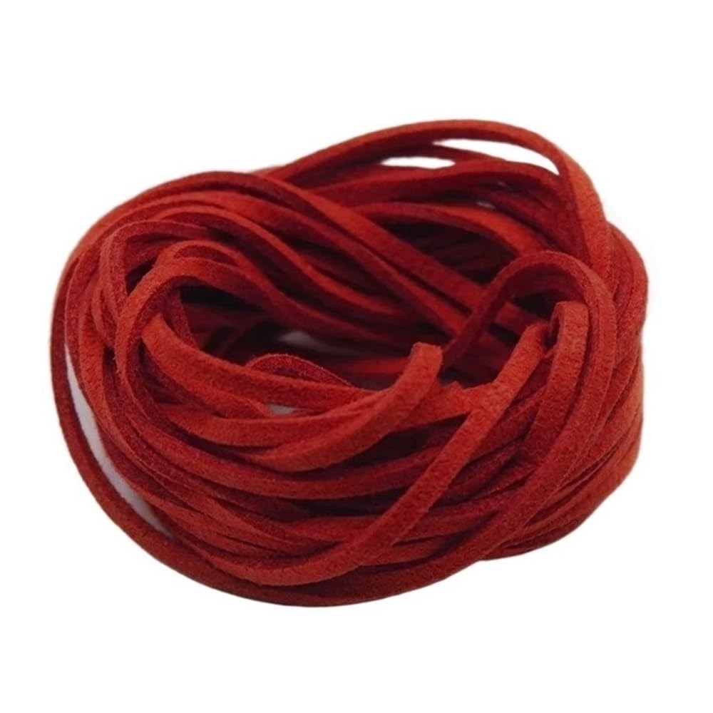 Decor Craft String 10Meters Handmade Thread Beading 2.5mm Flat Rope, Faux Suede Braided Cord Velvet Leather for Decor 1piece