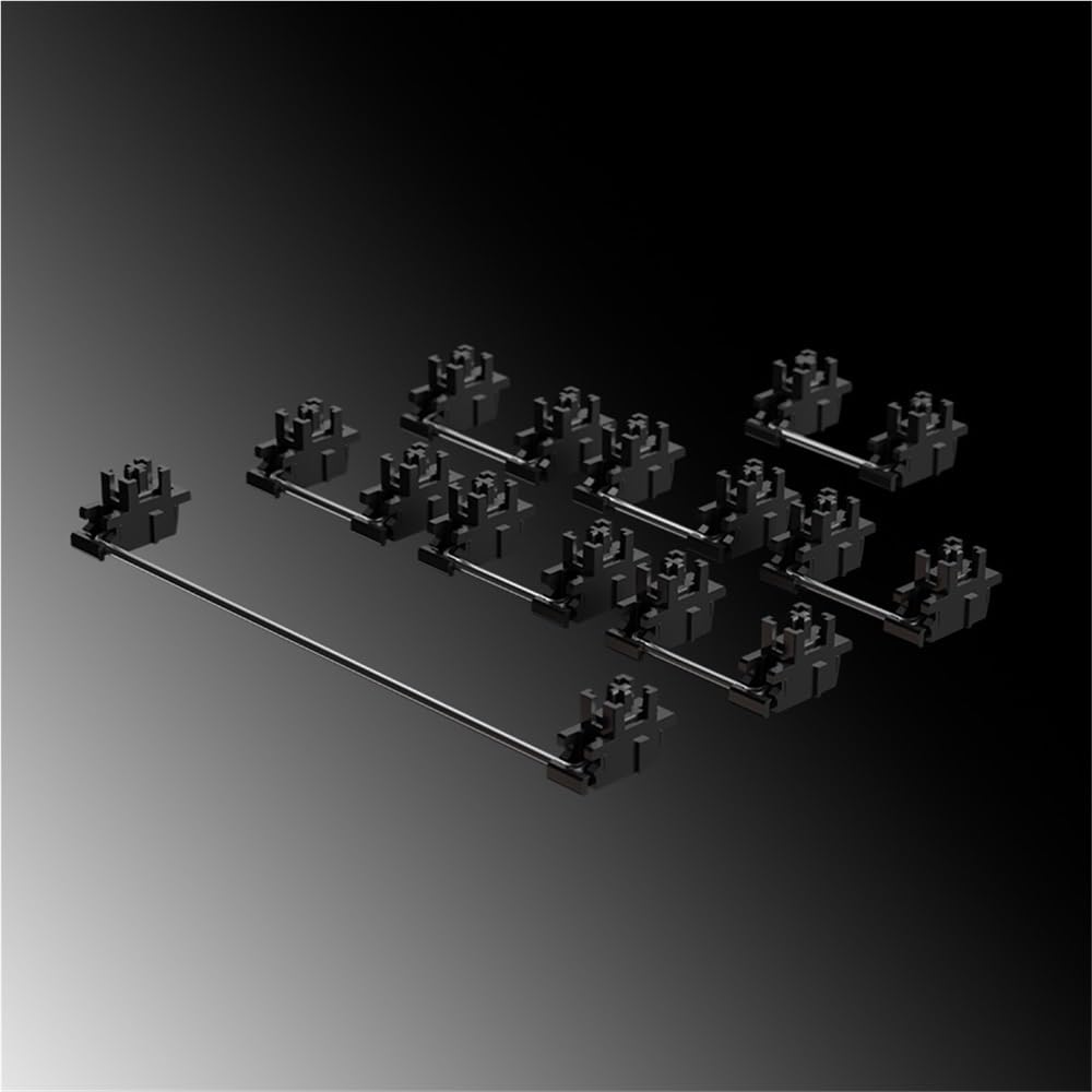Designer Studio Adaptive Plate-Mount Stabilizer Per Tastiera Meccanica(Black,6.25U_NON-LUBED)