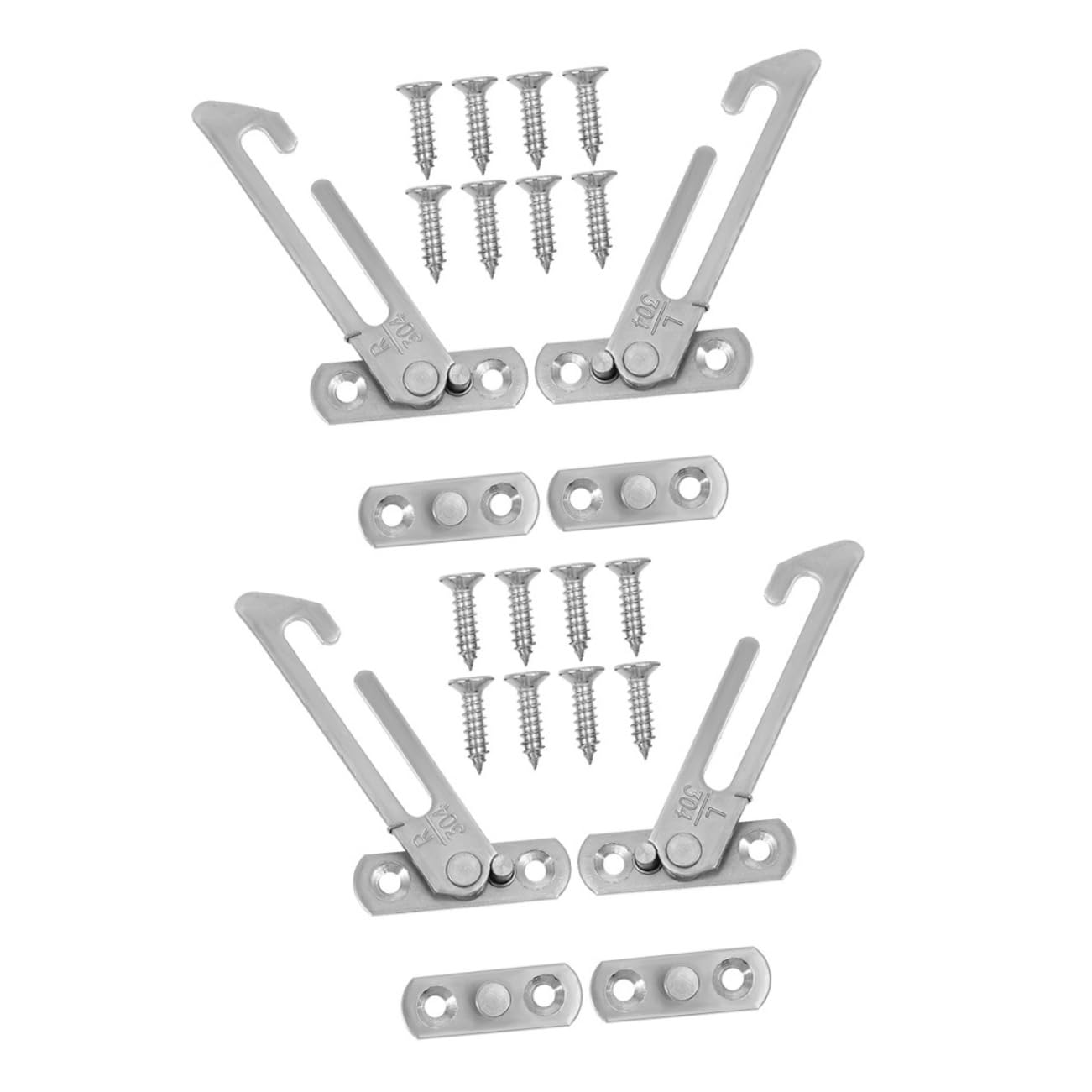 12 pièces Limiteur de Fenêtre Acier Inoxydable Verrouillage Sécurité Garçon Fille Butée pour Fenêtres et Coulissantes Protection Durable et Réutilisable
