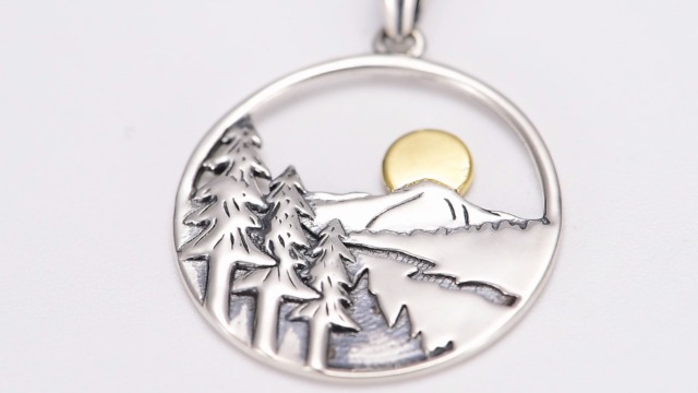 Amazon.com: Yorionke Mountain Necklace Sterling Silver