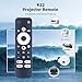 WDZP New Voice Remote Control fit for PUTRIMS 4K Projector K12 with Google Voice Assistant & Voice Function