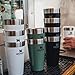 STANLEY Adventure Inulsated Stacking Beer Pint Glass, 16oz Stainless Steel Double Wall Rugged Metal Drinking Tumbler (Hammertone Green)