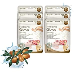 Epielle Hydrating Hand Masks (Gloves 6pk) for Dry Hands Spa Masks Hand Cream & Lotion | Shea Butter + Jojoba Oil + Vitamin E | Intensive Treatment | Mother’s Day Gifts | Teacher Appreciation