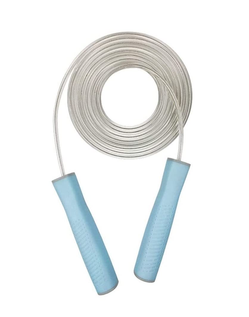 Skakanki Skakanka Przenośna Regulowana Skakanka Treningowa Miękka Skakanka Z PVC Szybkie Skakanie Fit Fitness Sports Skakanka do Skakania (Blue : Blu, Size : 300cm)