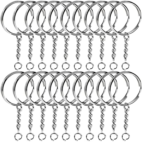 20PCS Key Chain Rings Teenitor Key Chain Rings 1 Inch Key Chain Rings for Crafts, Key Chain Rings, Keychain Key Chain Ring for Crafts