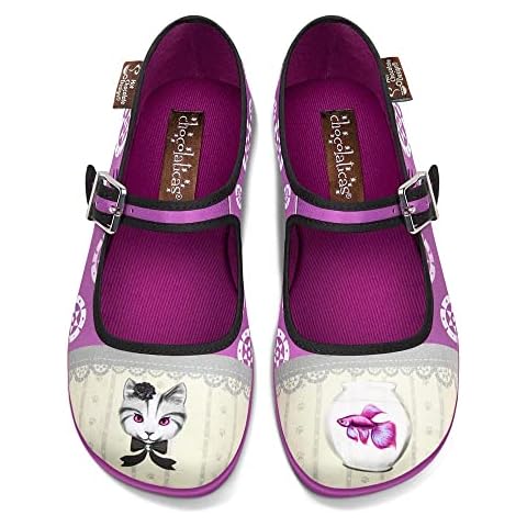 Hot Chocolate Design Chocolaticas Vintage Mary Jane Zapatos Planos Cover