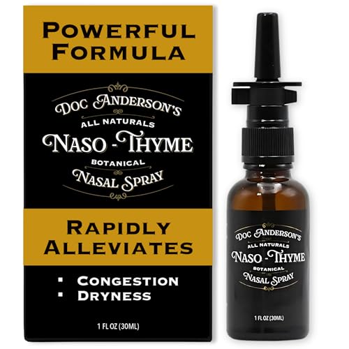 NASO-THYME Doc Anderson's Botanical Nasal Spray – Natural Congestion Relief with Aloe & Thyme for Clearer Breathing, Combat Irritants, and Moisturizes, Made in USA (1 Pack)