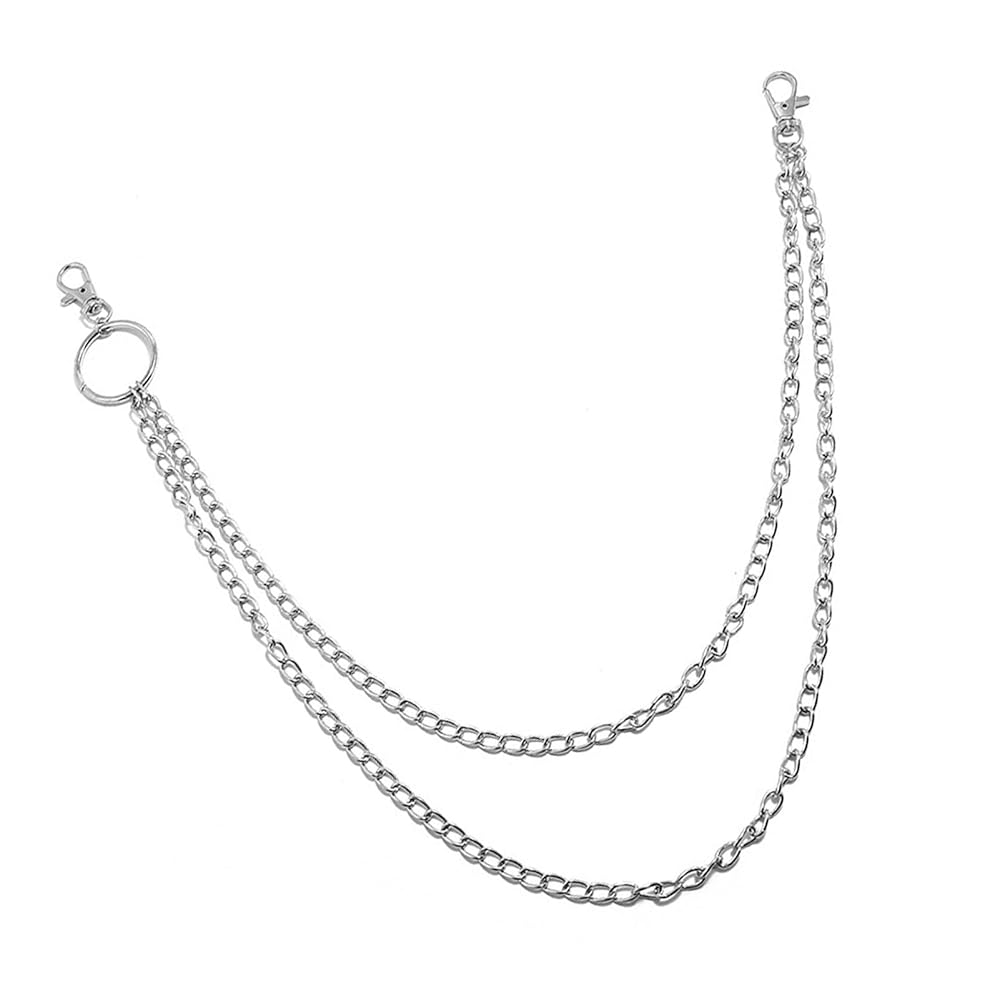 Amazon.com: Silver Triple Layer Metal Alloy Hip Hop Punk