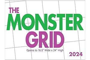 Calendar Ink, Monster Grid 2024 Wall Calendar