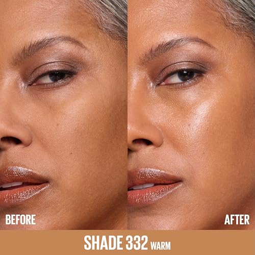 Image of Maybelline Lifter Plump & Glow Foundation, Liquid Foundation with 2% Niacinamide + Hyaluronic Acid, Plumping and Brightening Face Makeup, 332, 1 Count