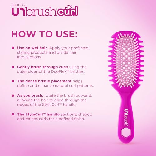 Image of FHI Heat UNbrush Curl Collection for Pain-Free Brushing & Curl Enhancing Styling for Curly Hair Types - Use on Wet Hair Only