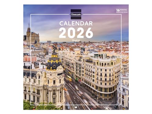 Finocam - Calendario de pared 30x30 cm Mes Vista Enero -