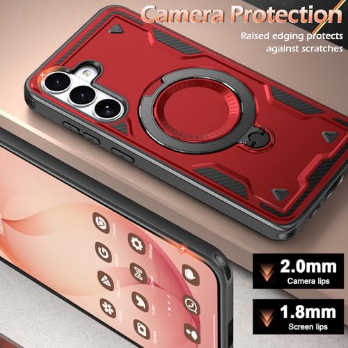 Image of for Samsung Galaxy S26 Plus Case Magnetic with stand, with Mag-Safe, with Screen Protector, Wireless Charging, Shockproof for Samsung S26 Plus 5G Phone Case, Ring Holder Cover for Samsung S26 Plus