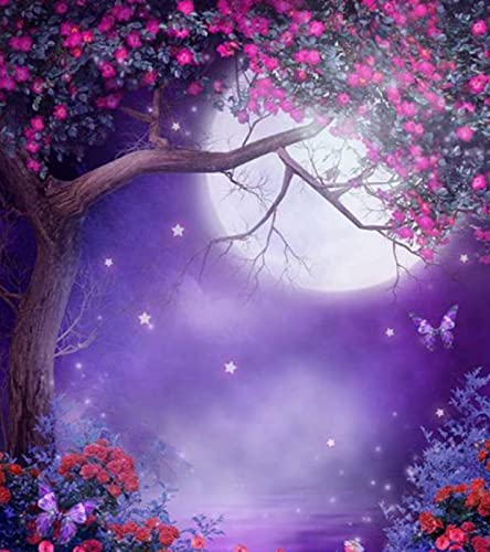 Peinture au diamant fleurs sous la lune idée cadeau loisir créatif