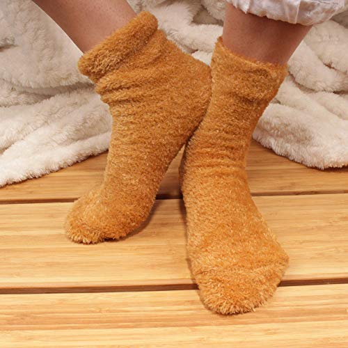 Image of BambooMN Women's Super Soft and Cozy Feather Light Fuzzy Socks - Multiple Color Options - Two Sizes - Value Packs