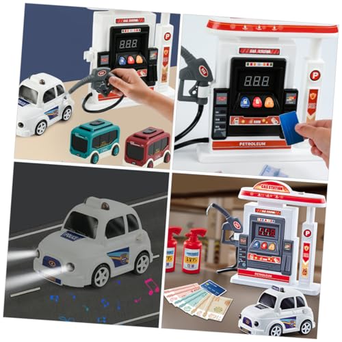 Totority 1 Conjunto De De Ônibus De Táxi Kit De Modelo De Posto De Gasolina De Brinquedo Para Decora