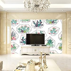 ZCFGG muurstickers kinderen jongens meisjes muurschildering kunst stickers Wit lijnen planten 250 x 200cm home decoratie…