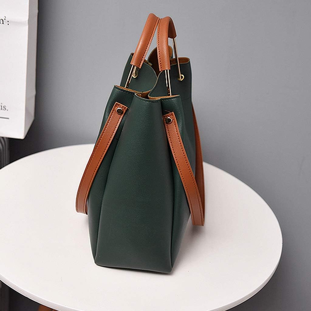 Stylish Women Pu Leather Vertical Utility Top Handle Handbag Satchel Tote Purse Bag