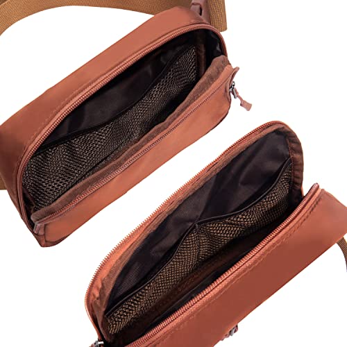 Image of Belt bag Fanny pack crossbody bags for women Everywhere belt bag (Coffee)