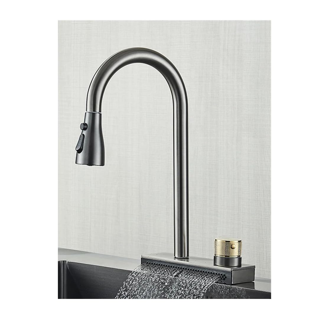 ZQFHSX Sink Kiten Faucet Pull Out 3 Way Sprayer Faucets Rotate Tap LWX