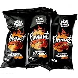 Firenuts Karamellisierte Mandeln & Chipotle, 3er-Pack, 3x 100g Beutel | mit geräucherten Jalapeno