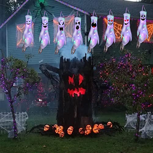 Halloween Gespenster Mit LED - Gruselige Garten-Deko Für Halloween-Party
