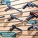 Gun Storage Solutions - Slat Wall Sniper Right 10 Pack - Made with Durable, Scratch and Oil Resistant Vinyl-Coating to Protect Your Firearms. Fits Handguns .22 Caliber and up.