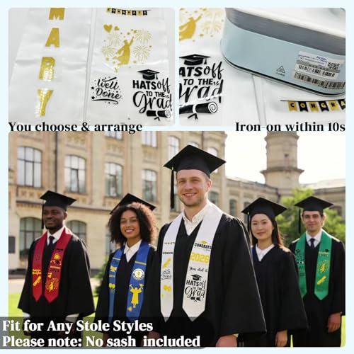 Save $4 on DIY Graduation Stole Iron-on Decals with Code 93T493RC