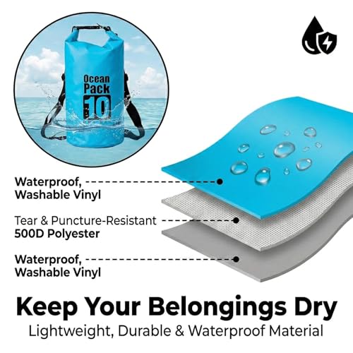 Image of Floating Waterproof Dry Bag for Kayaking Boating Paddle Boarding