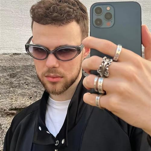 Lunettes de soleil cat eye punk au design rétro sun pour hommes