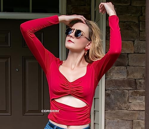 COASION Vintage Round Flip Up Sunglasses for Men Women Juniors Circle Steampunk Costume Glasses2