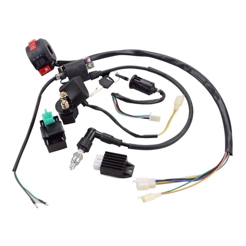 Buy WOOSTAR Wire Harness CDI Ignition Coil Kill Switch Plug Rebuild Kit