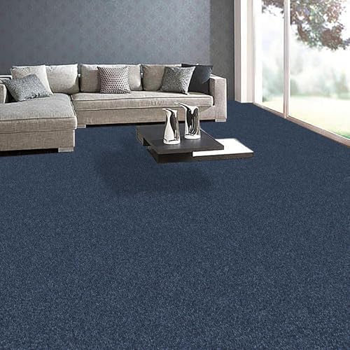Image of FC Texture-2-Denim-Blue Carpet Luxurious Feel Floring for Residential, Commercial Office & Home and Sound Absorbing Durable Easy Clean Low Maintenance for High Traffic Areas