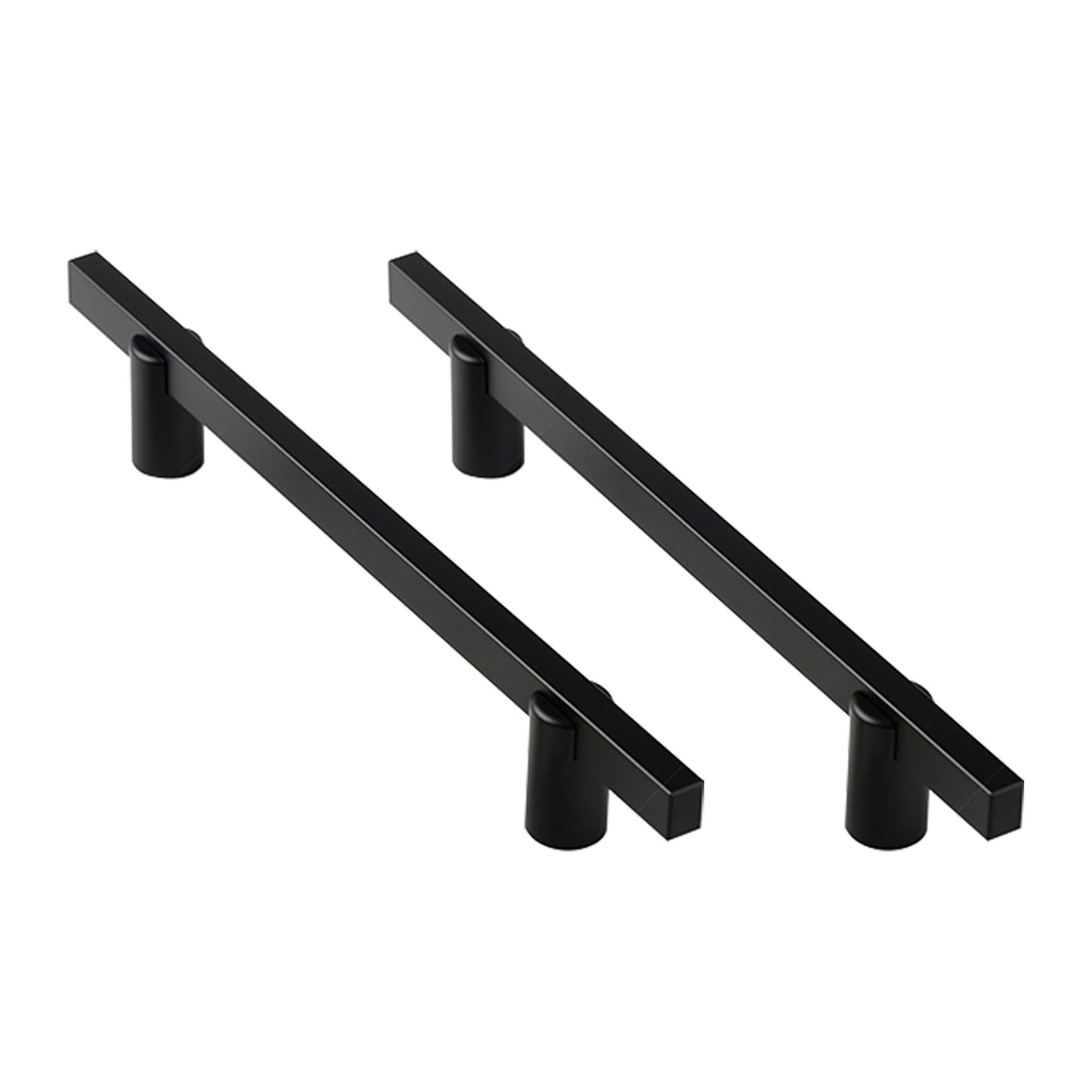 TYYCKJ 2 Pack Furniture Handles Aluminum Alloy Desk Drawer Handles Matt Black Bedroom Cabinet Handles Cupboard Handles Solid Wardrobe Handles Various Specifications Available (Hole Distance 416mm)