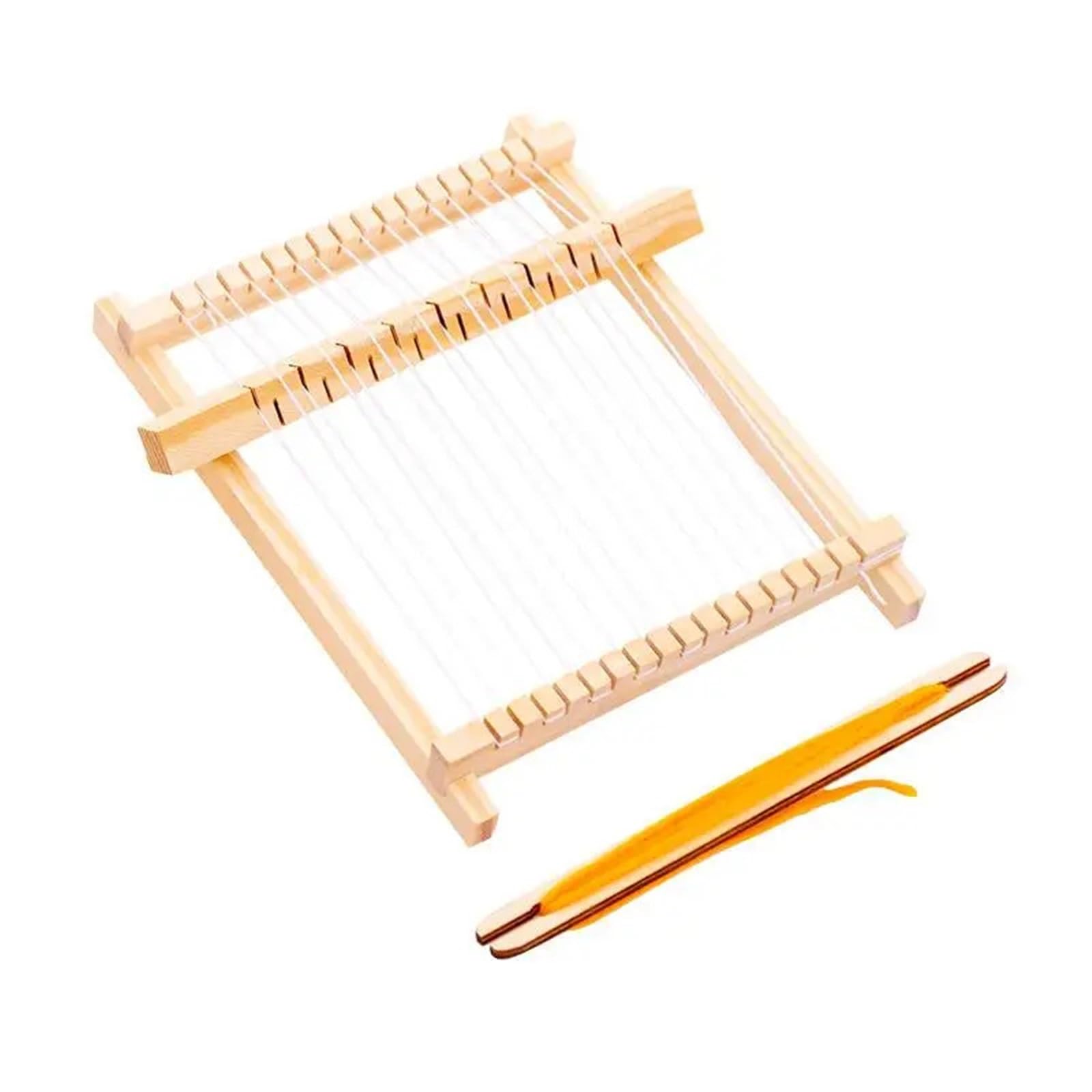 SparklWLeaf Weaving Loom Knitting Loom Mini DIY Traditional Wooden Weaving Handmade Machine with Accessories
